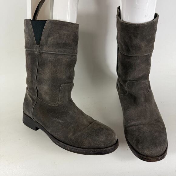 NDC Made By Hand Boots Women's 9 Gray Suede Fleece Lined Pull On Mid-Calf Bootie - Picture 1 of 10